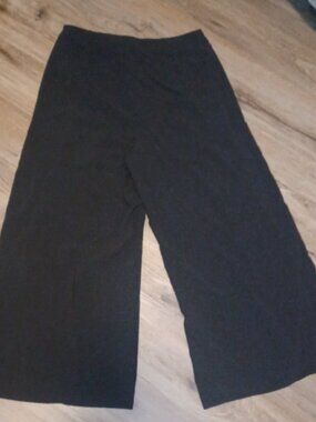 Who What Wear Black Wide Leg Pants Size 12 Side Zip Closure